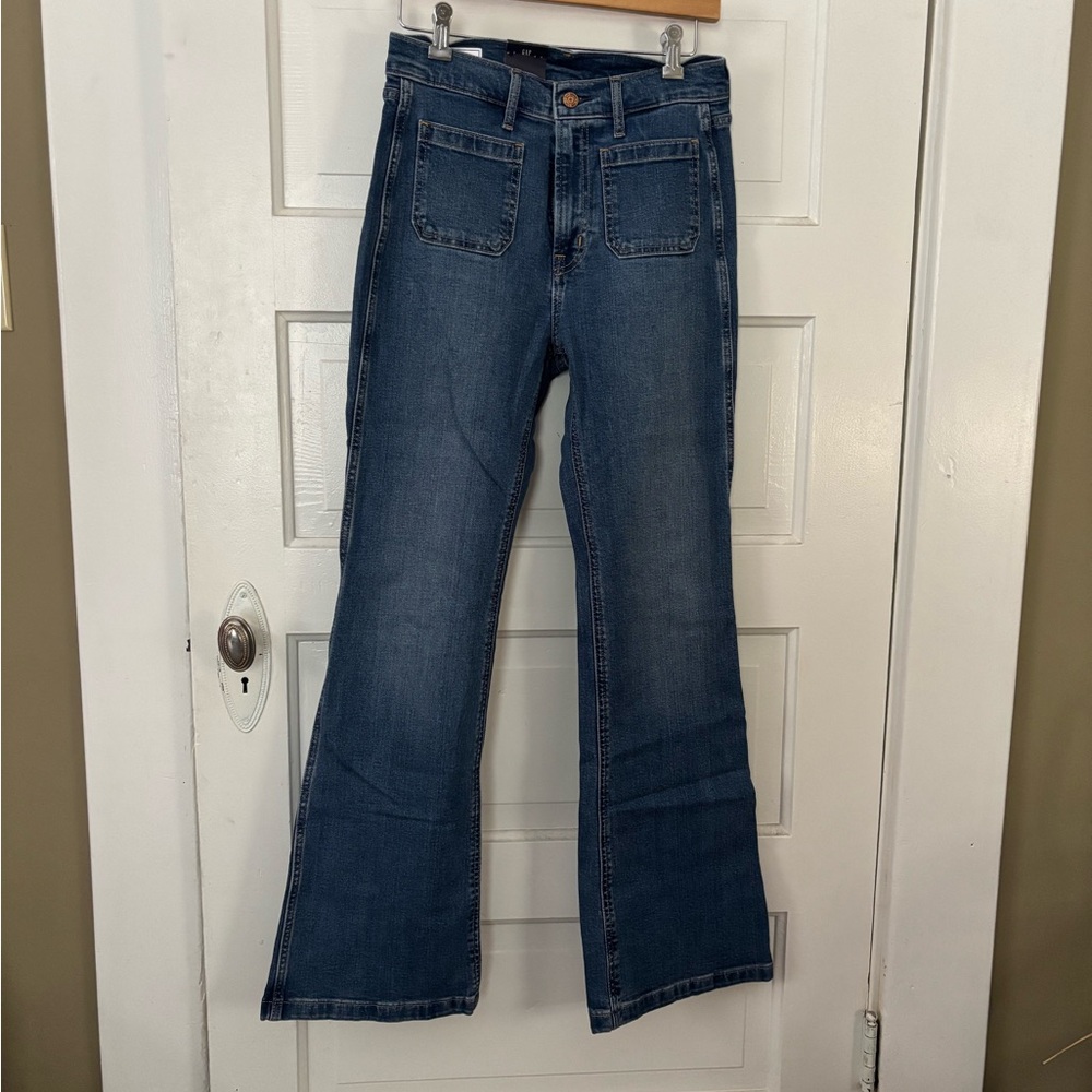 GAP Blue Flare Wide Leg Jeans